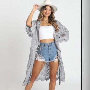 (14) lace Kimono